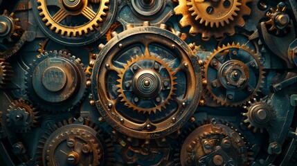 The gears are parts of a large clock.