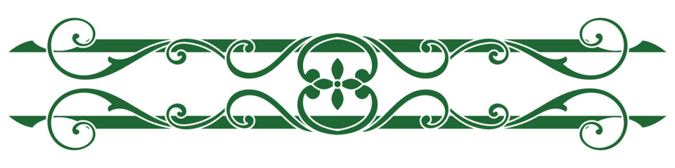 green vintage lines Rolled flower dividers for cards