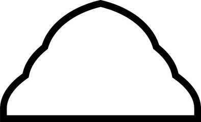 Islamic Dome Design Bold Line Outline Linear Black Stroke silhouettes Design pictogram symbol visual illustration