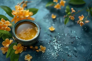 Crédence de cuisine en verre imprimé Spa Thai massage spa object, wellness and relaxation concept. Aromatherapy body care