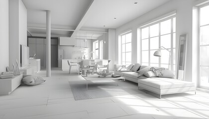 apartment interior. Concept for residential apartment