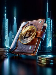 Bitcoin Symbol with Wallet
