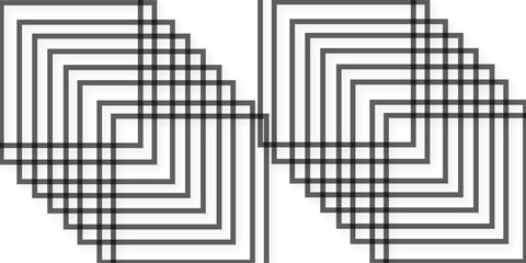Abstract pattern of rectangles and lines. drawing is kept in outline for better editing and design options. Black and white Mobius wave stripe optical abstract design.