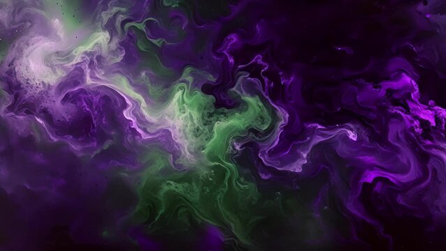 A mysterious fusion of soft purples and shimmering greens reminiscent of the swirling mists and mystical auroras that can be found in the Arctic sky.