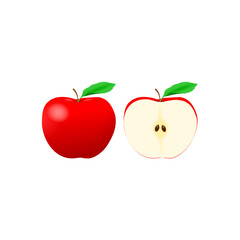 Nature Apples logotype. Fruits and vegetables icon isolated on transparent background