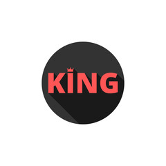 King icon isolated on transparent background