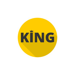 King icon isolated on transparent background