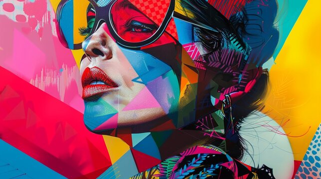 Stunning artwork of a woman BOBO ART inscribed