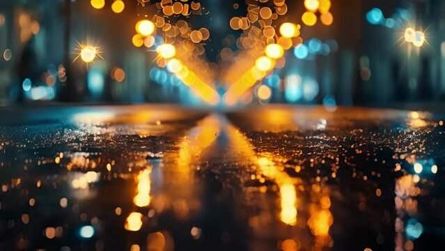 The symphony of natures tears creates a hypnotic symmetrical pattern upon the streets forming intricate trails as far as the eye can see.