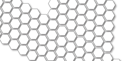 Hexagonal background with white hexagons backdrop wallpaper with copy space for text. Abstract background with hexagons Abstract hexagon polygonal pattern background vector.