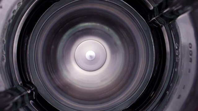 Blending Power: Top View of Blender Blades Activation