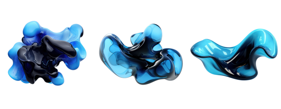 3D abstract shape render minimal dark matter on white background