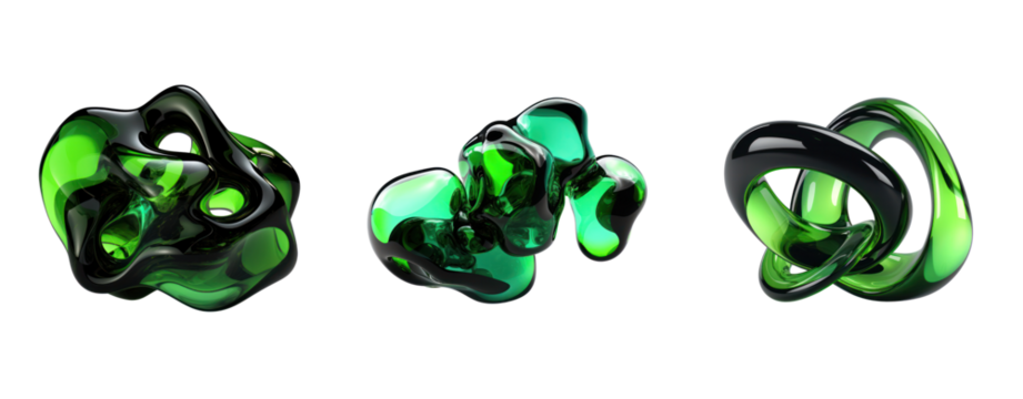 3D abstract shape render minimal dark matter on white background