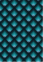 Waterfall Quilt Background Seamless Pattern