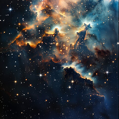 Space nebula background - obrazy, fototapety, plakaty