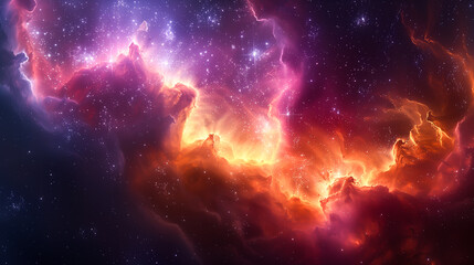 Space nebula background - obrazy, fototapety, plakaty