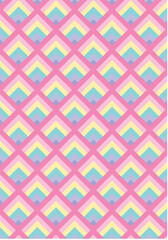 Waterfall Quilt Background Seamless Pattern