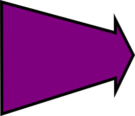 magenta vanishing point billboard type sign on transparent background