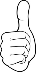 Thumbs Up Hand Like Ok Thumb Cartoon