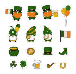Saint Patrick's Day Elements: Leprechaun, Shamrock, and More for Your Festive Designs