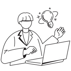 young start up show business idea illustration