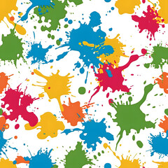 Seamless pattern colorful splashes of paint as background