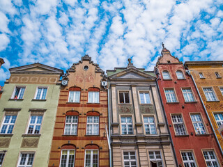 Gdansk, Poland - June.07.2013: The colorful buildings in Long Market (Długi Targ) in the old town, Gdansk