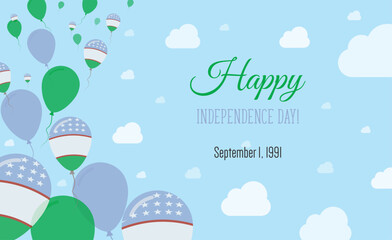 Uzbekistan Independence Day Sparkling Patriotic