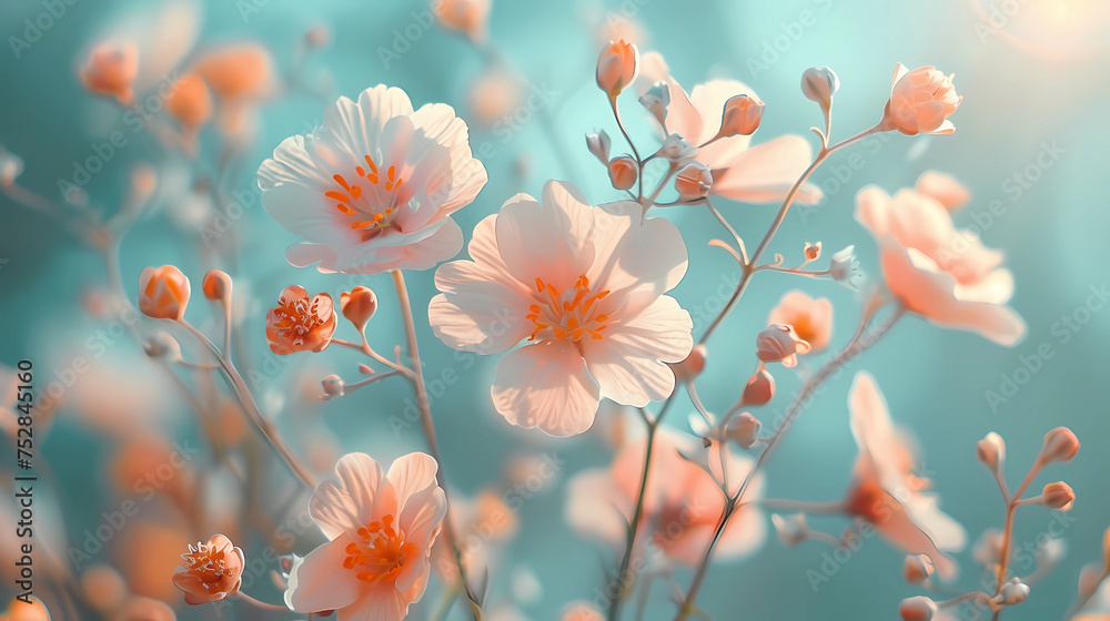 Canvas Prints flowers background 