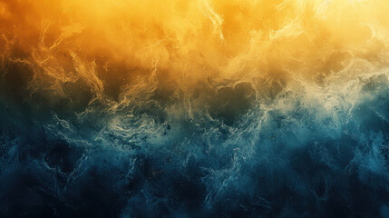 infinite ascension, digital background, yellow and dark blue gradient, soft light - obrazy, fototapety, plakaty