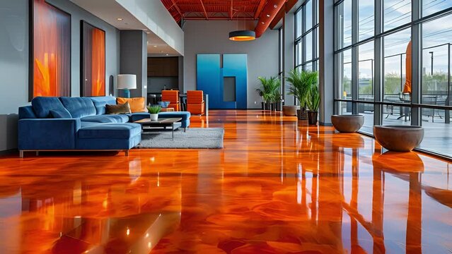 Say goodbye to boring and hello to bold with the striking colors and patterns achieved by acidstaining concrete floors.