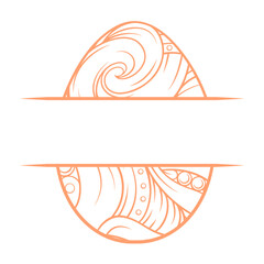 Intricate easter egg mandala split monogram