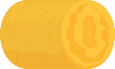 Wheat hay roll icon cartoon vector. Pig farm. Nature worker barn
