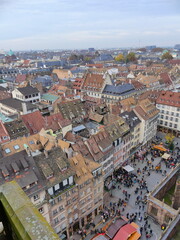Fototapeta na wymiar Vue sur Strasbourg depuis les hauteurs