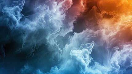 Clouds background. Rain, damp, skies, grey, thunderstorm, sky, clouds, sun, thunder, hail, lightning, bad weather, downpour, cloudy, weather forecast. Generated by AI - obrazy, fototapety, plakaty