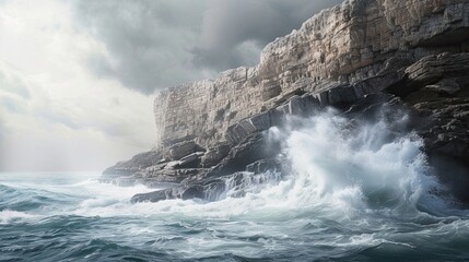 Storm at sea. Sea, weather station, forecast, sail, storm, wind, waves, thunderstorm, ship, hurricane, calm, ocean, shipwreck, weather, boat, tsunami. Generated by AI - obrazy, fototapety, plakaty