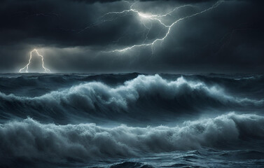 Dark sea stormy background
