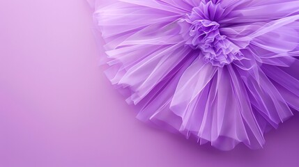 Close-up of a vibrant purple ball of tissue paper