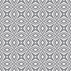 Striped hand drawn pattern. Black symmetrical