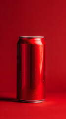 red can on red background