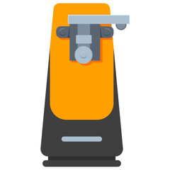 Electric can opener tool vector cartoon illustration isolated on a white background.