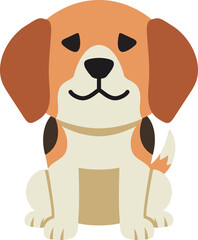 Cartoon character beagle dog for design.