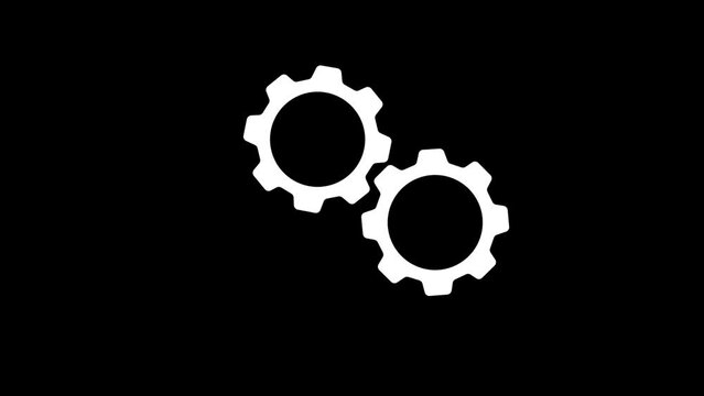 Turning Black Gears Border Big And Small .technology cog wheel background