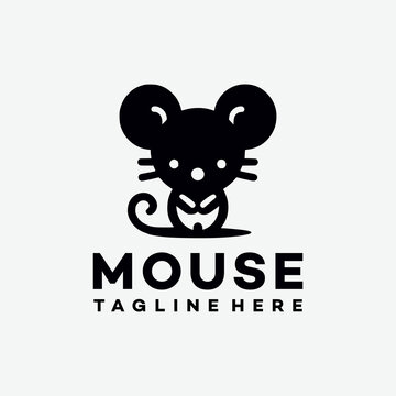 mouse logo designs vector template