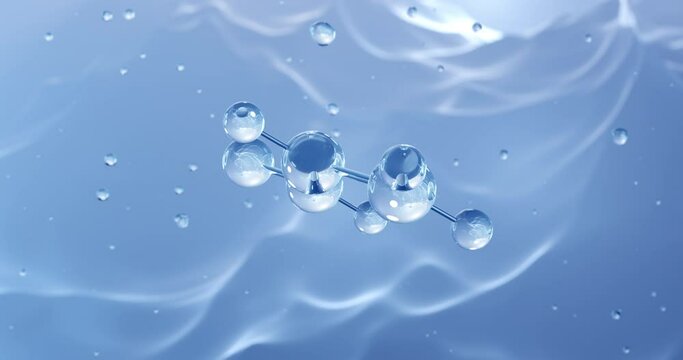 Acrolein rotating molecular structure, 3d model of molecule, unsaturated aldehyde, looped video