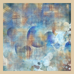 Dark blue and mink colored abstract effect, line textured scarf pattern design