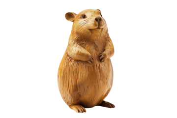 Wooden figurine of a quokka, matching the elegant 3D minimalist design of the Australian native animals collection