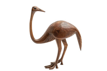 Wooden figurine of an emu, integral to the elegant 3D minimalist design Australian native animals...