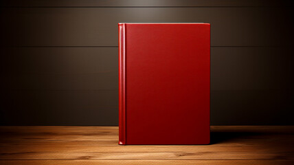A mock-up of a blank red book.