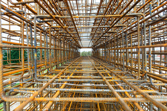 Ferri d'armatura per la realizzazione di una fondazione in calcestruzzo armato